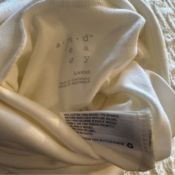 A New Day Elbow Length Cream Turtleneck Size Large - Picture 8 of 10